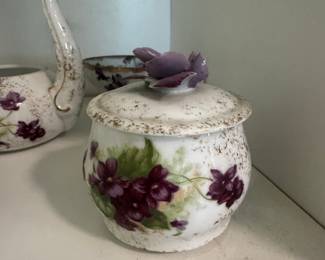 Lefton China Gold 50th Anniversary Tea Cup and Saucer Set with Lidded Trinket Box and Swan Creamer