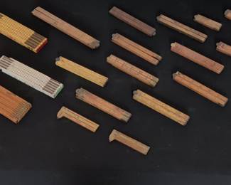 Vintage Folding Wooden Rulers (Lot)
