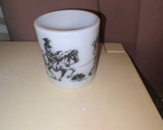 Fire King Hopalong Cassidy Milk Glass Mug