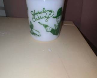 Hopalong Cassidy Milk Glass Mug