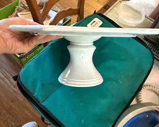 White Ceramic Pedestal Cake Stand