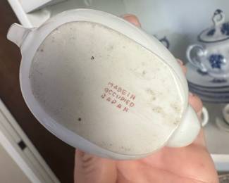 Miniature "Made in Occupied Japan" Teapot and Creamer Set