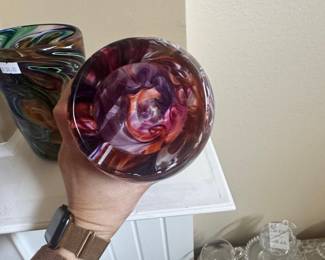 Murano Style Swirl Vase