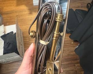 Vintage Brass Swing Arm Sconce Lamp