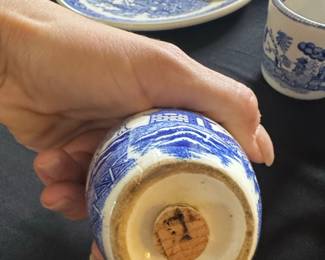 Blue Willow Pattern Covered Tureen and Platter