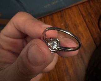 Oval Aquamarine and Diamond Ring in White Gold