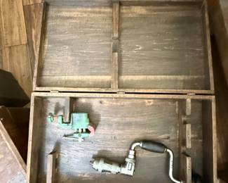 Stanley SW "Sweetheart" Brace and Bit Set in Wooden Case