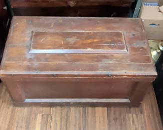 Antique Carpenter's Tool Chest with Assorted Hand Tools