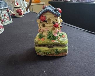 Ladybug House Trinket Box