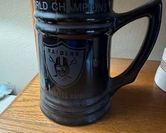 Los Angeles Raiders "World Champions" Ceramic Stein Mug