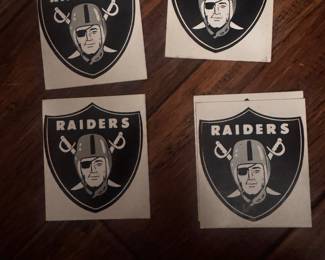 Las Vegas Raiders Shield Logo Stickers (Set of 4)