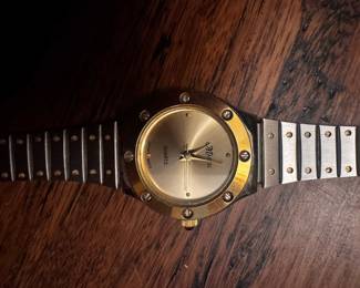Marcel Quartz Watch Two Tone Japan Movement Champagne Dial