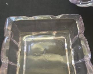 Vintage Purple Glass Square Dishes (Set of 6)