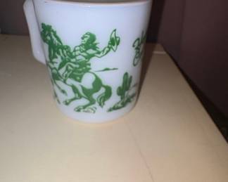Hopalong Cassidy Milk Glass Mug