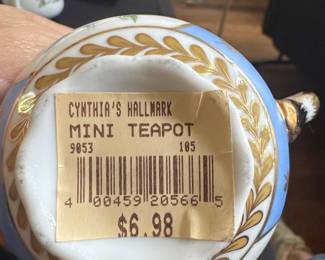 Mini Teapot with Floral Design