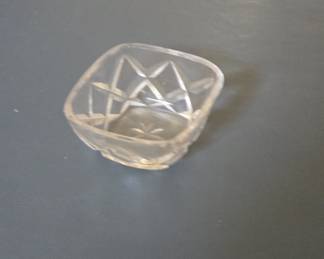 Small Diamond Cut Glass Bowl