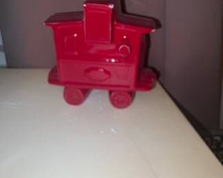 Red Toy Train Caboose Figurine