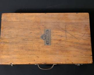 Stanley "SW" Hand Brace and Machinist Vise Set in Wooden Case