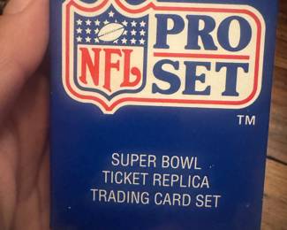 Pro Set Super Bowl Ticket Replica Trading Card Set