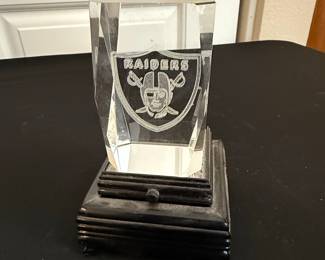 Las Vegas Raiders Crystal Etched Decanter with Base
