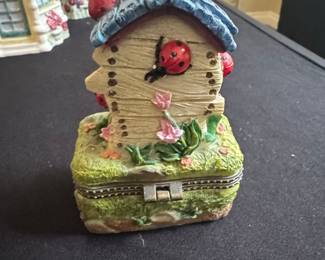 Ladybug House Trinket Box