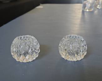 Vintage Cut Crystal Votive Candle Holders