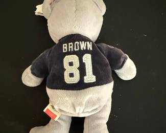 Team Beans NFL "81 Brown" Plush Bear Toy