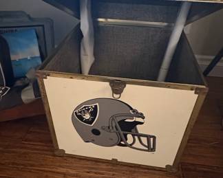 Las Vegas Raiders NFL Football Helmet and "Raiders" Logo Trunk Set