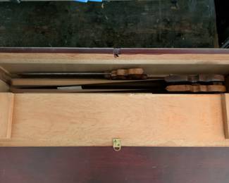 Vintage Carpenters Tool Chest with Assorted Woodworking Tools
