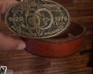 Hyster Company 50th Anniversary Belt Buckle