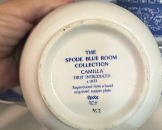 Spode Blue Room Collection 'Camilla' Teacups and Saucers