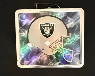 Vintage Las Vegas Raiders NFL Metal Lunch Box