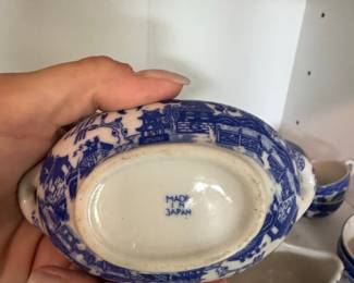 Vintage Blue Willow Japan Child's Tea Set