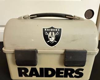 Vintage Las Vegas Raiders Lunchbox and Thermos Set