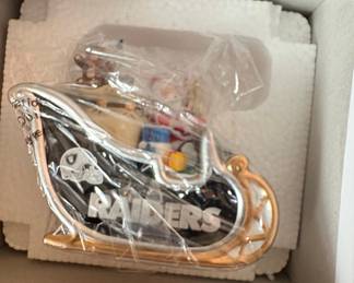 Las Vegas Raiders Santa Sleigh Ornament