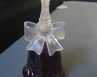 Avon Cranberry Glass Bell Decanter