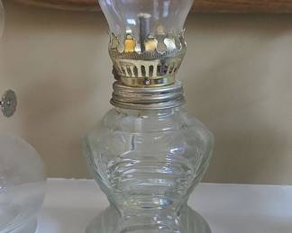 Glass Elephant Oil Lamp