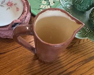 Brown Glazed Ceramic Pitcher