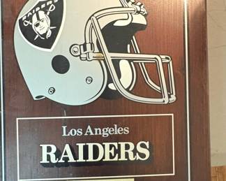 Los Angeles Raiders Super Bowl XVIII Champions Wooden Plaque