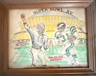Super Bowl XV Commemorative Artwork by Nick Galloway