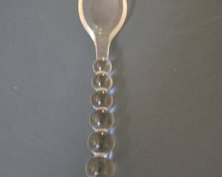 Glass Spoon with Stacked Bubble Handle