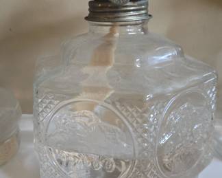 Lamplight Farms Embossed Glass Oil Lamp