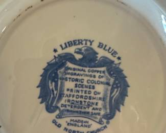 Liberty Blue "Old North Church" Ironstone Plates
