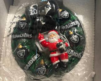 Las Vegas Raiders 2017 Santa Claus Christmas Ornament