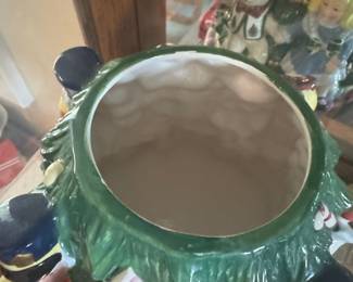 Spode "Christmas Tree" Cookie Jar with Santa, Teddy Bear, and Nutcracker Figures