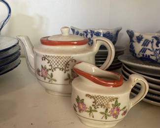 Miniature "Made in Occupied Japan" Teapot and Creamer Set
