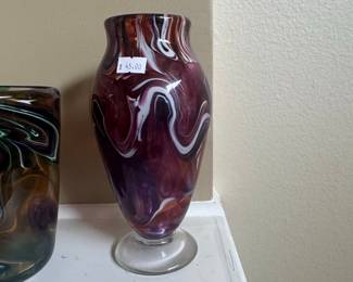 Murano Style Swirl Vase