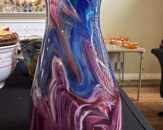 Murano Style Art Glass Vase
