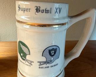 Super Bowl XV Commemorative Stein