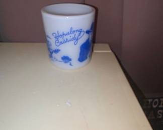 Hopalong Cassidy Big Top Peanut Butter Milk Glass Mug